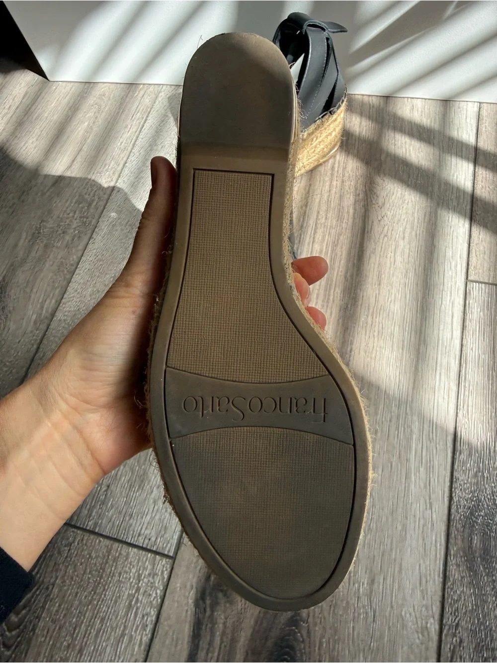 Franco Sarto black Espadrille Platform Sandals